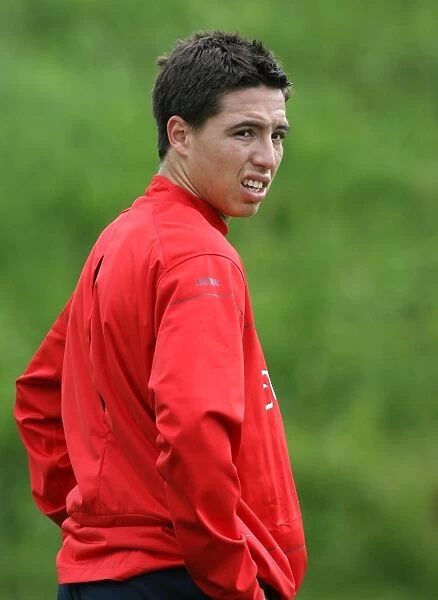 Arsenal's Samir Nasri at Training, Austria, 2008