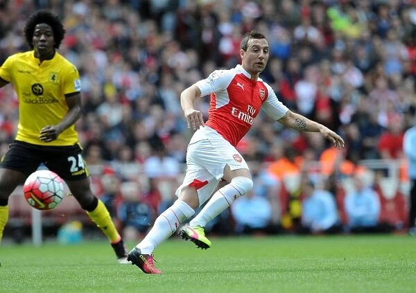 Arsenal's Santi Cazorla in Action: Arsenal vs. Aston Villa (Premier League 2015-16)
