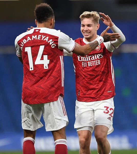 Arsenal's Smith Rowe and Aubameyang: Unity and Triumph at Stamford Bridge, 2021 Premier League Goal