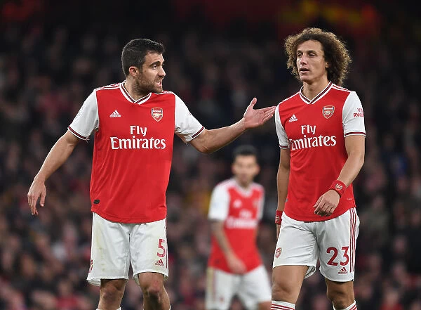 Arsenal's Sokratis and David Luiz in Action against Crystal Palace (2019-20)