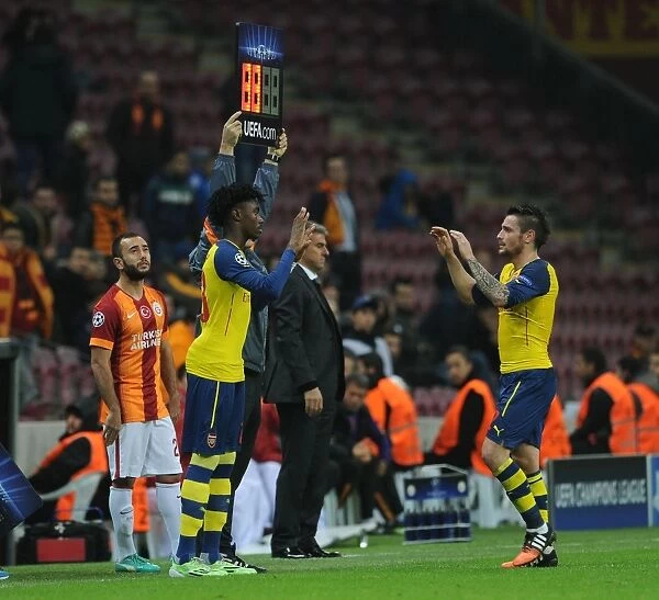 Arsenal's Stefan O'Connor Replaces Debuchy in Galatasaray Clash, UEFA Champions League, Istanbul, Turkey (December 2014)