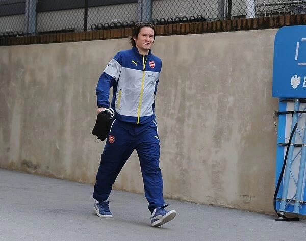 Arsenal's Tomas Rosicky Arrives at Selhurst Park Ahead of Crystal Palace Clash (2015)