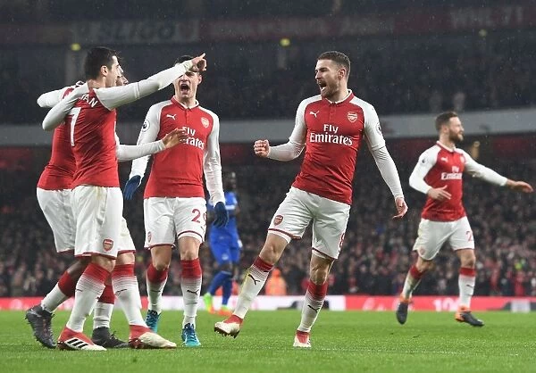 Arsenal's Triumph: Celebrating Ramsey, Iwobi, Mkhitaryan's Goals vs Everton (2017-18)