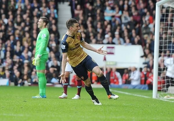 Arsenal's Triumph: Koscielny's Hat-Trick Leads Gunners to 3-0 Win over West Ham United (April 2016)