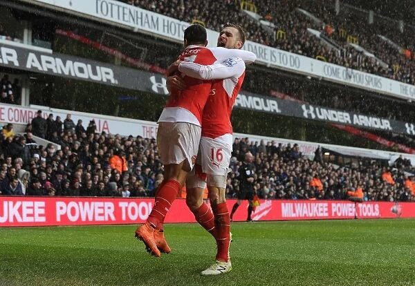 Arsenal's Unstoppable Partnership: Sanchez and Ramsey's Goal-Scoring Feat vs. Tottenham (2015-16)