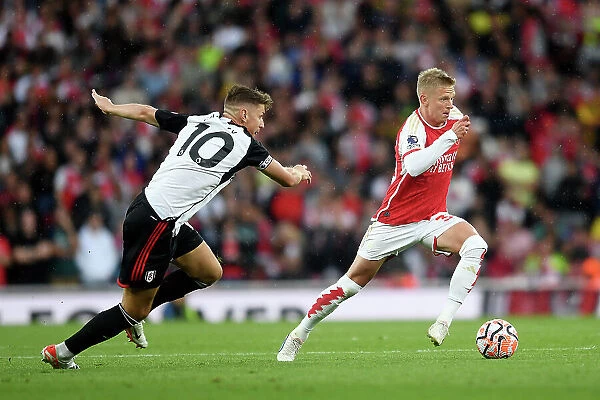 Arsenal's Zinchenko Charges Forward in 2023-24 Premier League Clash Against Fulham