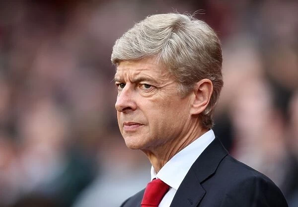 Arsene Wenger the Arsenal Manager. Arsenal 2: 0 Stoke City. Barclays Premier League