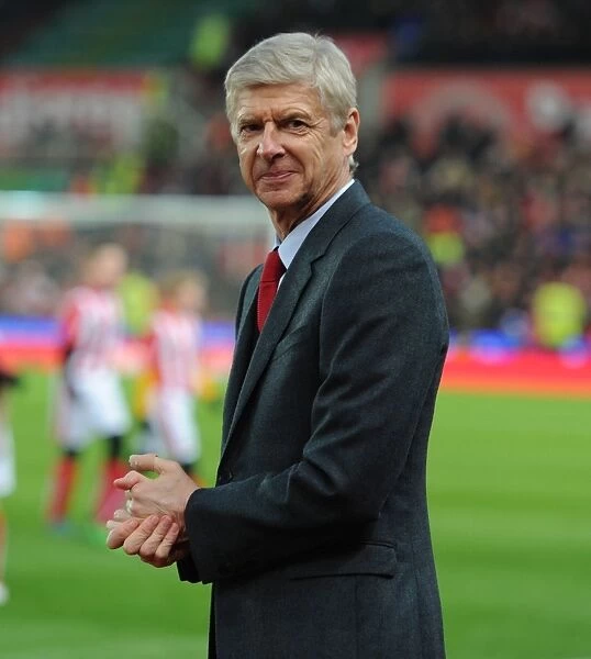 Arsene Wenger, Arsenal Manager, Pre-Match at Stoke City, Premier League 2015-16