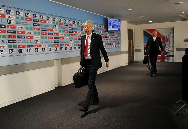 Arsene Wenger and Arsenal Team Arrive at Wembley for FA Cup Semi-Final