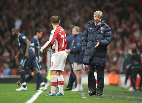 Arsene Wenger Consults Andrey Arshavin: Arsenal's 2-0 Victory Over West Ham United, Premier League, 2010