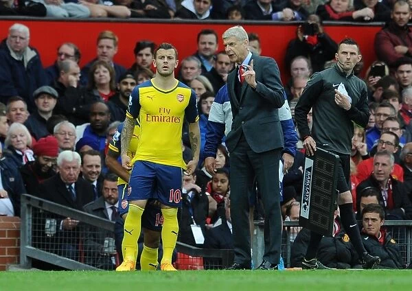 Arsene Wenger Guides Jack Wilshere: Arsenal's Managerial Moment at Old Trafford (2014-15)