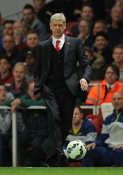 Arsene Wenger Leading Arsenal Against Swansea City in the Premier League (May 2015)