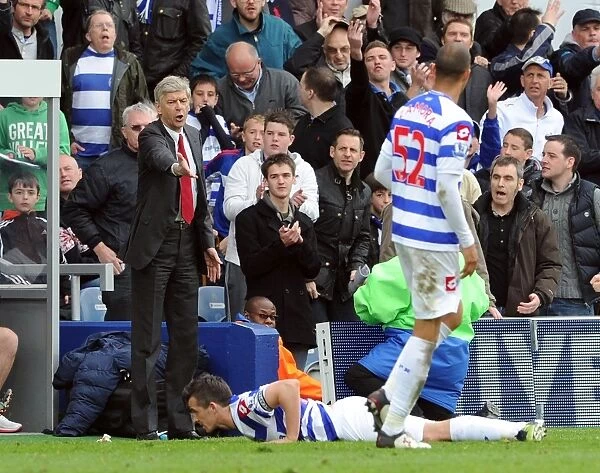Arsene Wenger Leads Arsenal in Premier League Battle against Queens Park Rangers, March 2012
