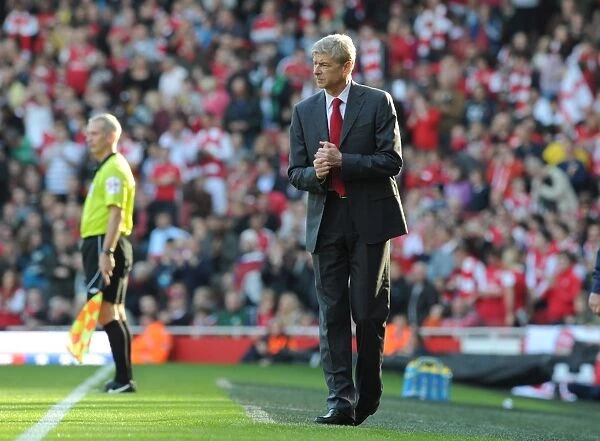 Arsene Wenger Leads Arsenal to Victory: 3-1 Over Stoke City in the Premier League (2011-2012) at Emirates Stadium