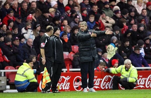Arsene Wenger at The Riverside: 1-1 Stalemate with Middlesbrough, Barclays Premier League, December 2008