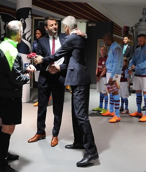 Arsene Wenger and Tim Sherwood's Pre-Match Handshake - Arsenal vs. Aston Villa FA Cup Final, 2015