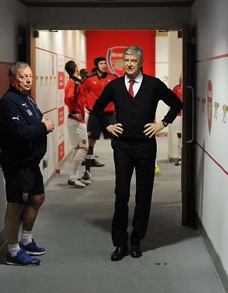 Arsene Wenger and Vic Akers Before FA Cup Match: Arsenal vs Sunderland (2015-16)