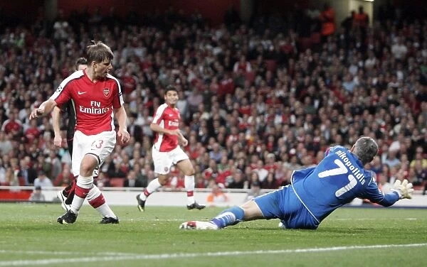 Arshavin Strikes Again: Arsenal's 2-0 Goal vs. Olympiacos in the Champions League