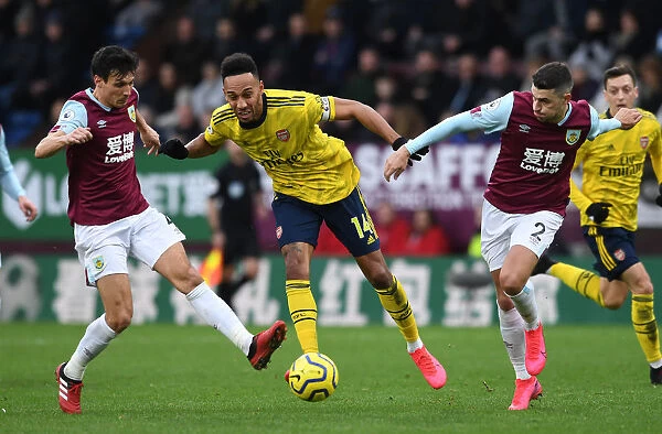 Aubameyang Faces Off Against Burnley: Intense Moment from Arsenal's Premier League Clash