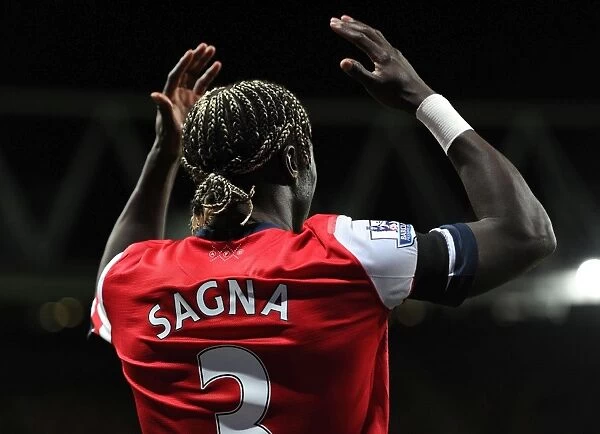 Bacary Sagna in Action: Arsenal vs. West Ham United, Premier League 2013-14