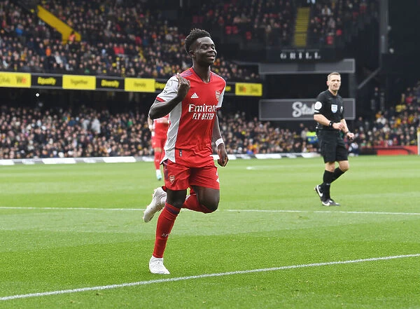 Bukayo Saka Scores Second Goal: Arsenal Triumphs Over Watford in Premier League