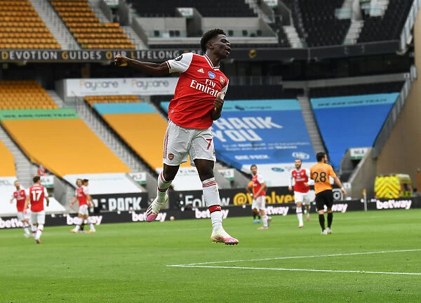 Bukayo Saka's Goal: Arsenal's Victory over Wolverhampton Wanderers in the Premier League (2019-20)