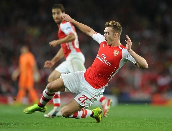 Calum Chambers in Action: Arsenal vs Besiktas, UEFA Champions League Qualifiers 2014