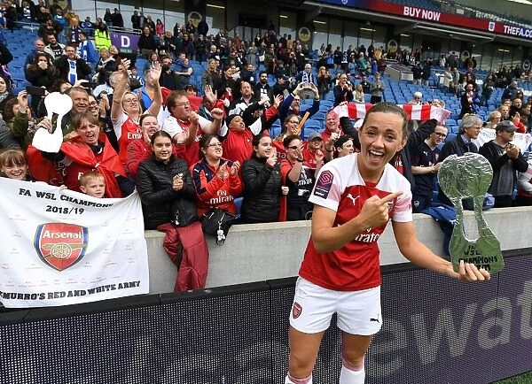 Celebration: Katie McCabe of Arsenal after Winning against Brighton & Hove Albion Women