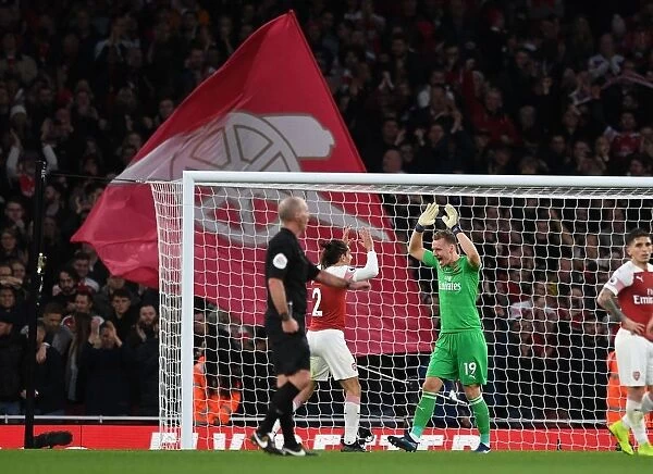 Celebration Time: Leno and Bellerin's Thrilling Victory Moment at Arsenal's Win Against Tottenham