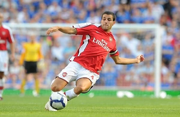 Cesc Fabregas in Action: Arsenal's 3-0 Victory over Rangers, Emirates Cup Day 2, 2009