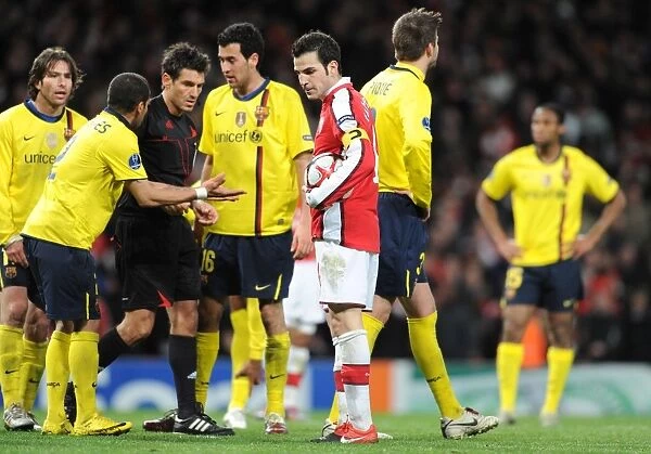 Cesc Fabregas Epic Showdown: Arsenal vs Barcelona in the 2010 UEFA Champions League Quarterfinals at Emirates Stadium