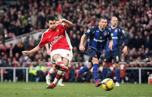 Cesc Fabregas scores Arsenals 2nd goal from the penalty spot. Arsenal 2: 0 Sunderland