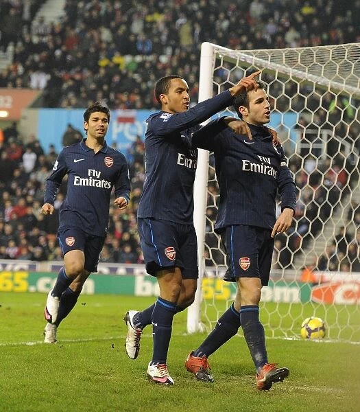 Cesc Fabregas's Brilliant Double: Arsenal Triumph Over Stoke 3-1, Walcott and Eduardo Celebrate