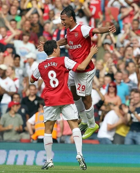 Chamakh and Nasri: Unforgettable Goal Celebration at Emirates Cup 10