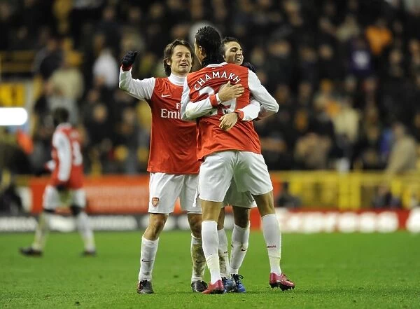 Chamakh and Rosicky-Fabregas Duo: Arsenal's Unstoppable Partnership in 2-0 Win over Wolverhampton