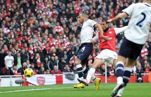 Chamakh Scores Under Pressure: Arsenal's 2-3 Deficit vs. Tottenham, 2010