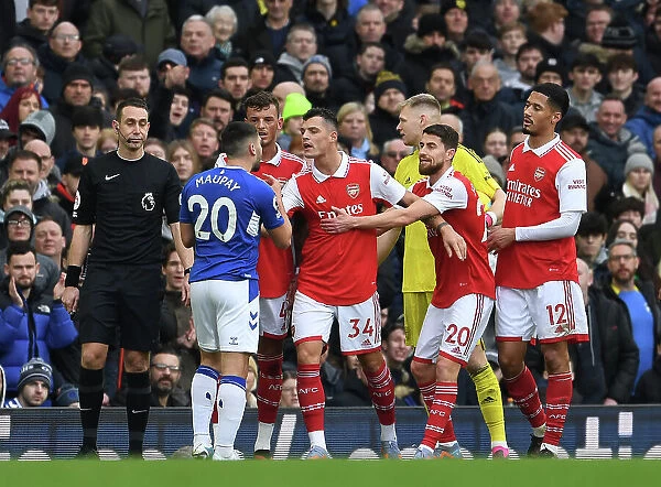 Clash at Goodison Park: Xhaka vs Maupay in Everton vs Arsenal Premier League Encounter