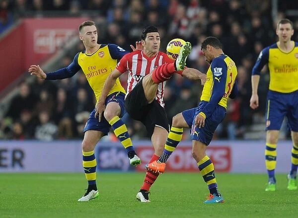 Clash at St. Mary's: Chambers, Coquelin's Defiant Performance Against Pelle's Southampton (2014-15)