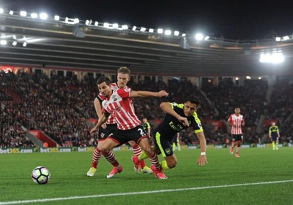 Clash at St. Mary's: Sanchez vs. Cedric in Premier League Showdown (Southampton v Arsenal, 2016-17)