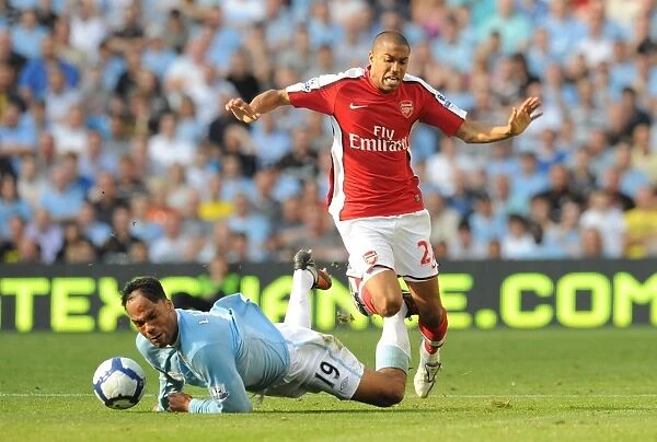 Clash of Titans: Gael Clichy vs Joleon Lescott in Manchester City's 4:2 Victory over Arsenal, 2009