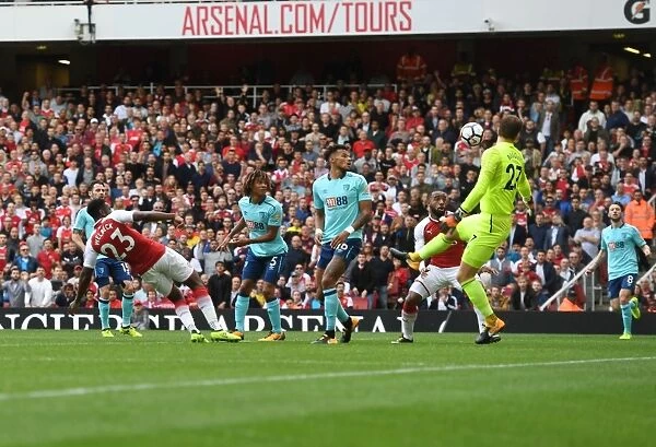 Danny Welbeck Scores the Winning Goal: Arsenal Triumphs Over AFC Bournemouth vs Asmir Begovic, Premier League 2017-18