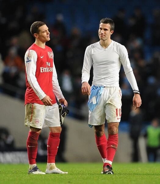 Dejected Arsenal Duo: Manchester City vs Arsenal, Premier League 2011-12