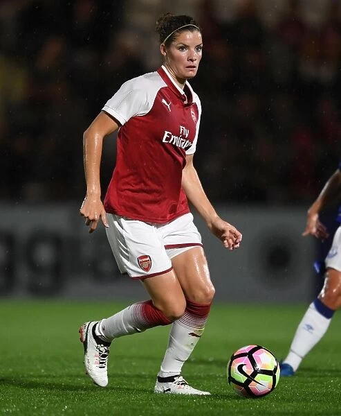 Dominique Janssen in Action: Arsenal Women vs Everton Ladies Pre-Season Match