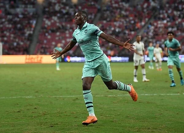 Eddie Nketiah Scores Stunner for Arsenal Against Paris Saint-Germain in 2018 International Champions Cup, Singapore