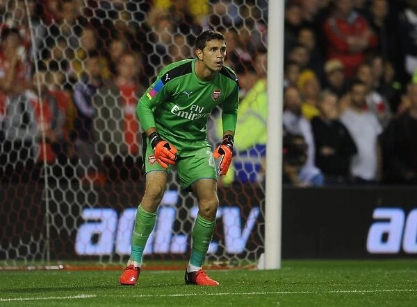 Emiliano Martinez in Action: Arsenal's Goalkeeper Shines in EFL Cup Clash vs. Nottingham Forest, 2016-17