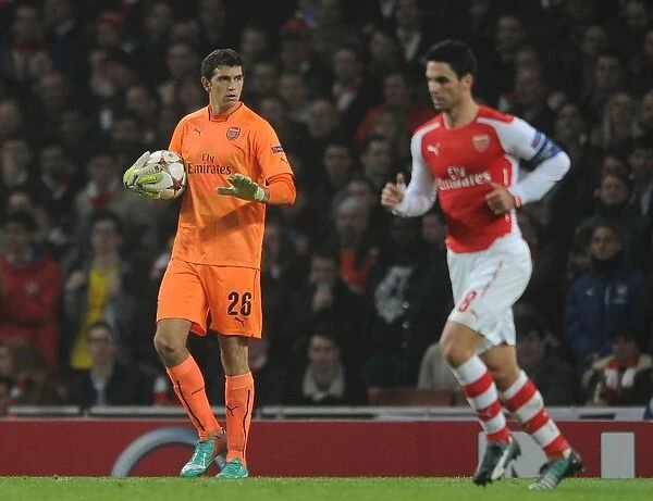 Emiliano Martinez: Arsenal FC vs Borussia Dortmund, UEFA Champions League, 2014