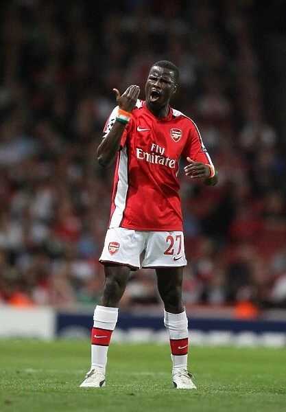 Emmanuel Eboue (Arsenal). Arsenal 2:0 Olympiacos, UEFA Champions League, Group H, Emirates Stadium