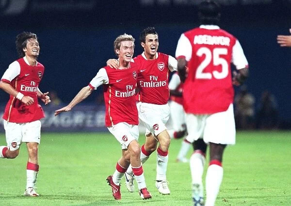 Fabregas and the Arsenal Dream Team: Celebrating van Persie's Goal against Dinamo Zagreb in the Champions League