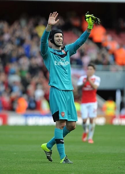 Farewell Wave: Petr Cech Bids Adieu to Arsenal Fans (Arsenal vs Stoke City, 2015)