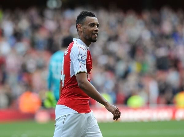 Francis Coquelin's Emotional Reaction: Arsenal's Hard-Fought Victory Over Stoke City (2015-16)